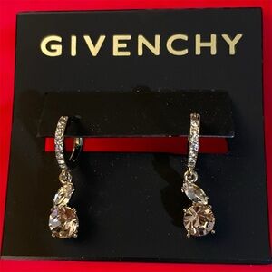 Givenchy Silver Crystal Earrings